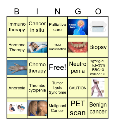 Cancer Bingo Card