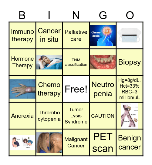 Cancer Bingo Card