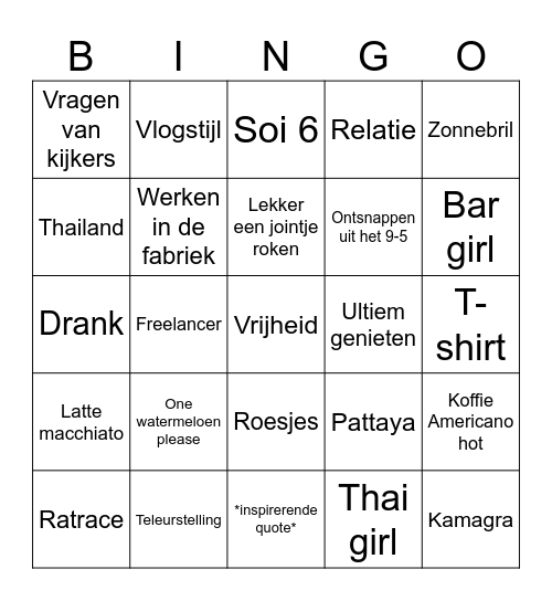 HalperNL Bingo Card