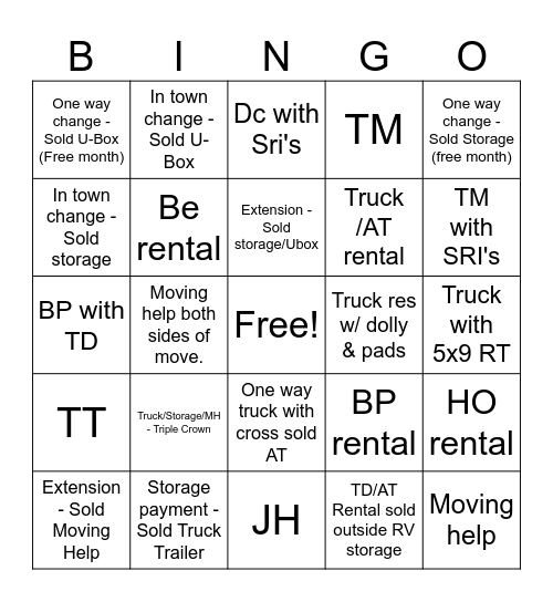 BINGO EOM January 2025 Bingo Card