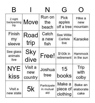 2025 Bingo Card