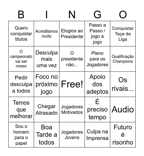 Bingo do Lage Bingo Card