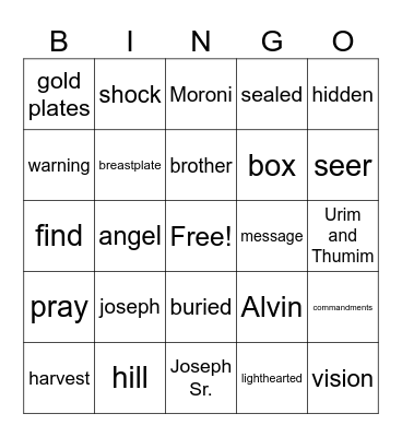 Gold Plates Bingo Card