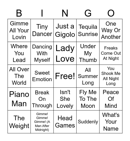 Iconic, but Stalled Bingo Card