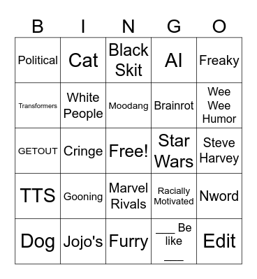 Ig Reels Bingo Card