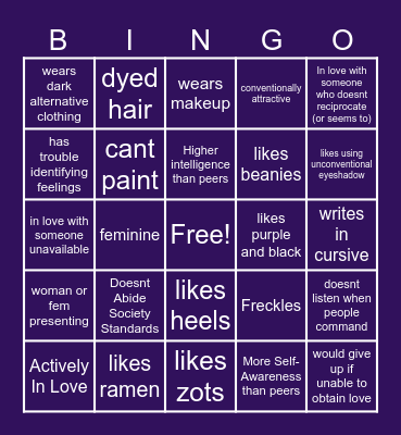 Casey Kinnie Bingo Card