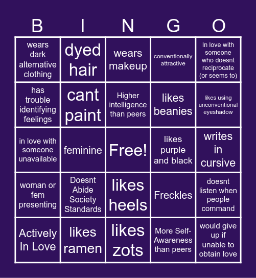 Casey Kinnie Bingo Card