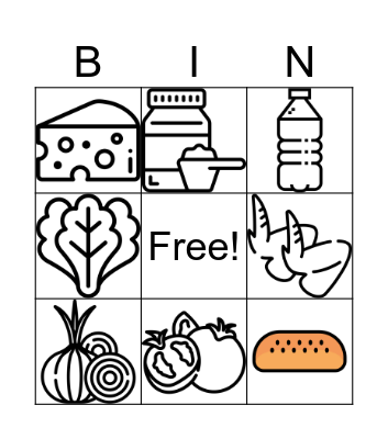 US FOOD INGREDIENTS Bingo Card