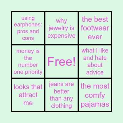 Bingo Card