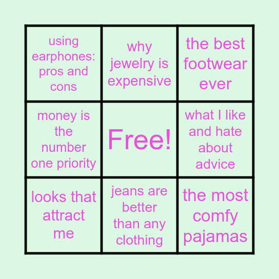 Bingo Card