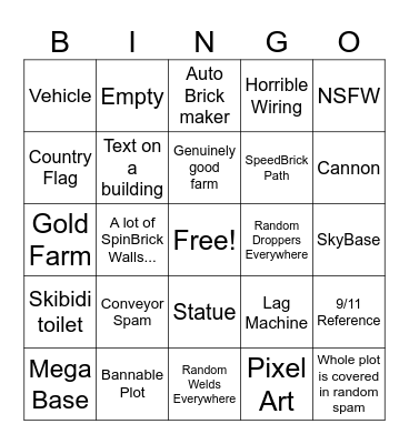 Bricklabs Plot Bingo Card