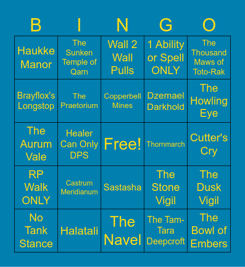 UNITATEM FFXIV Bingo Card