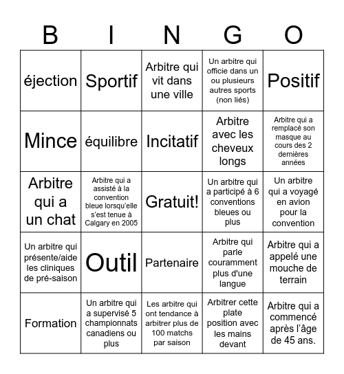 Bingo Bleu #7 - FR Bingo Card