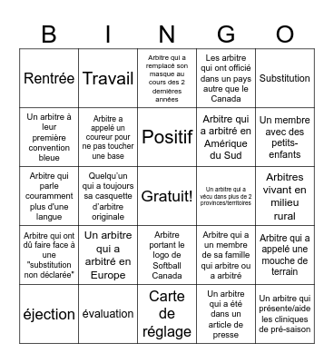 Bingo Bleu #9 - FR Bingo Card
