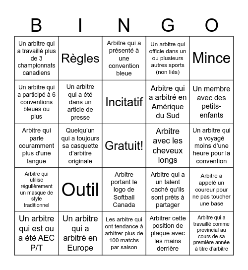 Bingo Bleu #15 - FR Bingo Card