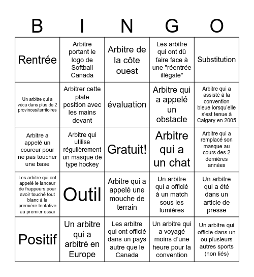 Bingo Bleu #23 - FR Bingo Card