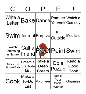 Coping with Kidney Disease Bingo Card