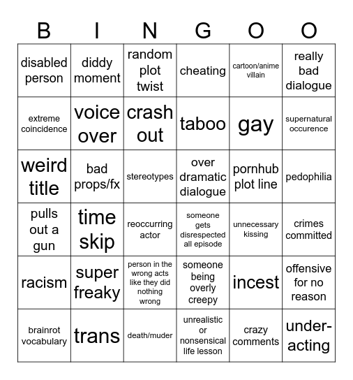 tomorrow's teachings bingo Card