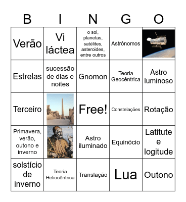 Astronomia Bingo Card