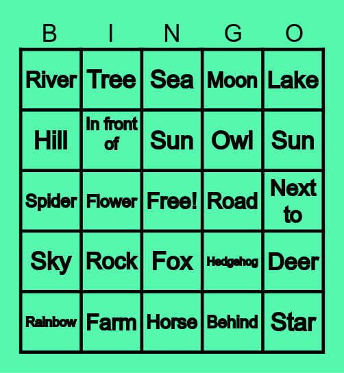 Unit 3: In the Countryside Bingo Card