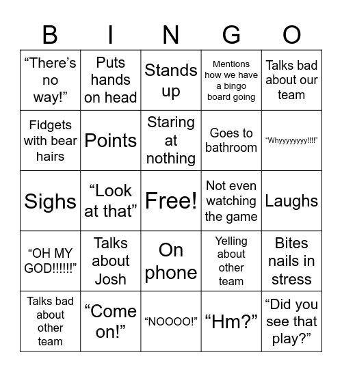 Da Bingo Card