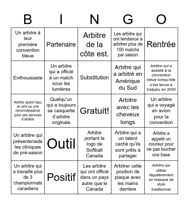 Bingo Bleu #37 - FR Bingo Card