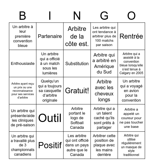 Bingo Bleu #37 - FR Bingo Card