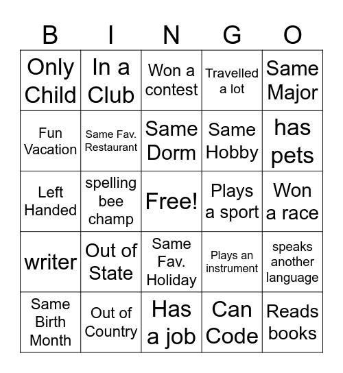 CMM 1250 Bingo Card