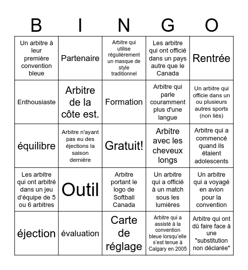Bingo Bleu #41 - FR Bingo Card