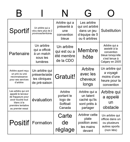 Bingo Bleu #46 - FR Bingo Card
