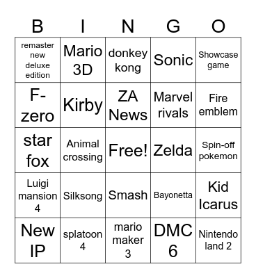 N1t1do Direct Bingo Card