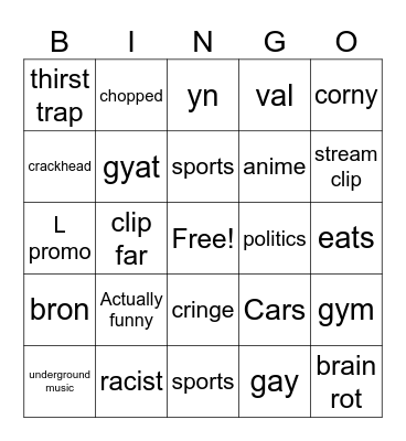 IG Bingo Card