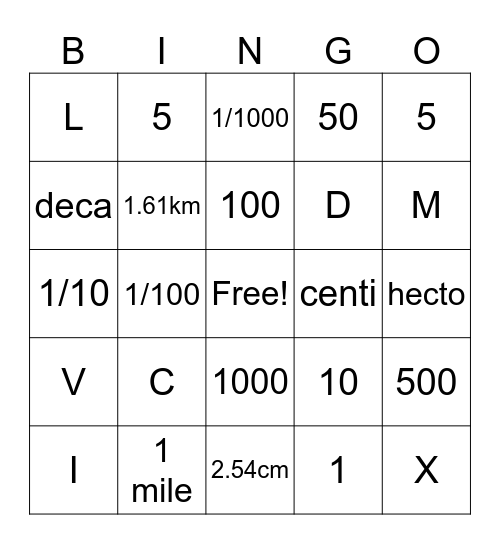 Math Memory Work Bingo Card