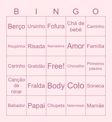Maria Cecília Bingo Card