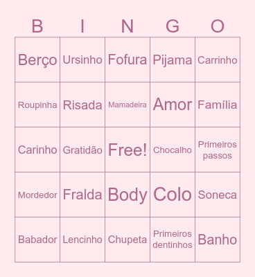 Maria Cecília Bingo Card