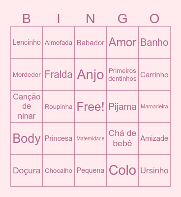 Maria Cecília Bingo Card