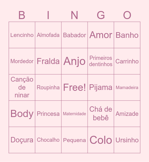 Maria Cecília Bingo Card