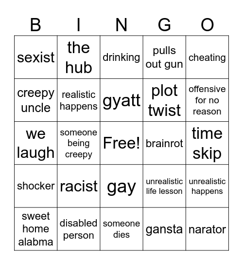 tommorow teaching Bingo Card