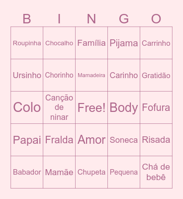 Maria Cecília Bingo Card