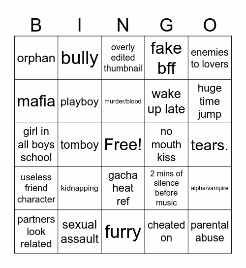 GACHA BINGO Card