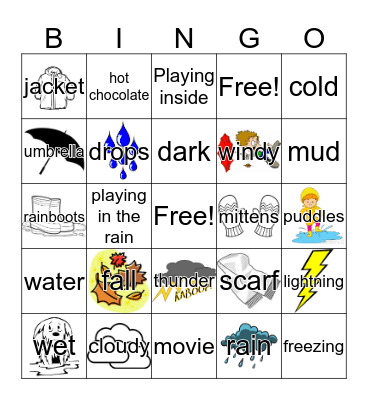 Rainy Day Bingo Card