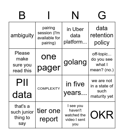 DELULU Bingo Card
