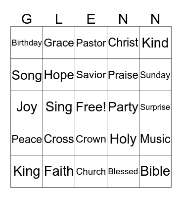 30th BIRTHDAY CELEBRATION Bingo Card