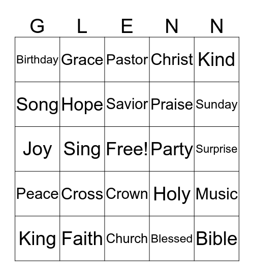 30th BIRTHDAY CELEBRATION Bingo Card