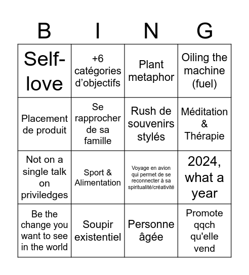 Privileged white girl Bingo Card