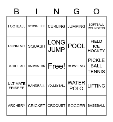 INVASION GAME Bingo Card