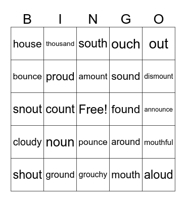 ou Bingo Card