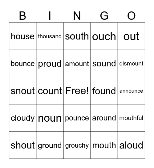 ou Bingo Card