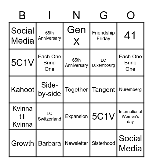 MTM 2025 Bingo Card