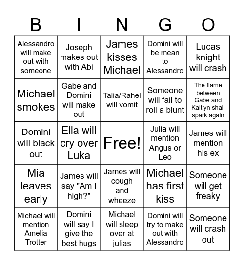Bingo Geeked Galore Bingo Card